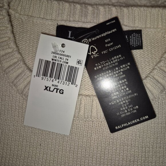 NWT Ralph Lauren Cropped Dachshund Cotton Sweater (XL) - Picture 7 of 9